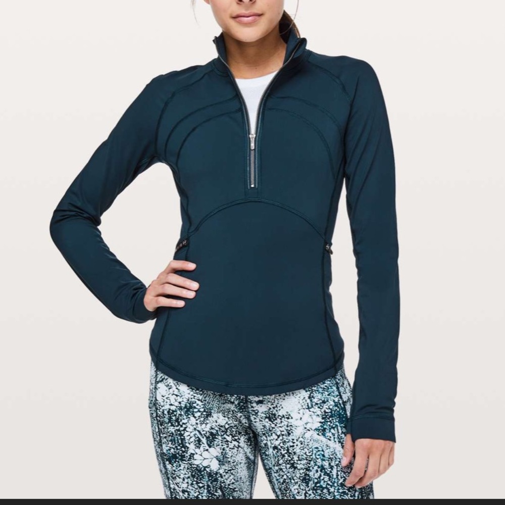 LULULEMON NOCTURNAL TEAL PULLOVER SIZE 6